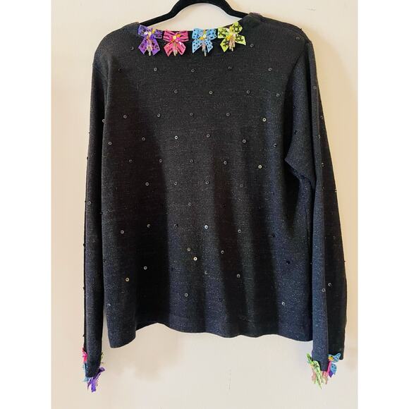 Design Options Philip Jane Gordon VTG Rainbow Retro 90’s Bowties Sweater XL - Picture 3 of 7
